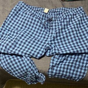 Lands' End Blue Checkered Men's Sweatpants